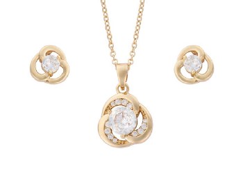 Indulgence Necklace &amp; Earring Gold Set