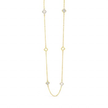 Absolute Jewellery Necklace Gold Fleur Mother of Pearl N2277GL