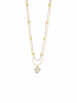 Absolute Jewellery Necklace Gold Opal N2349WO