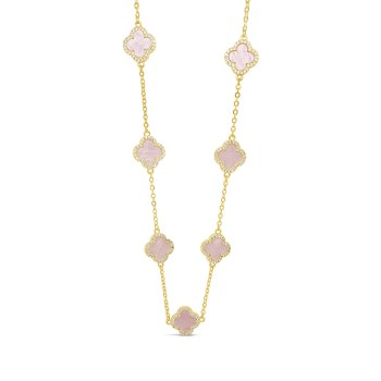 Absolute Jewellery NECKLACE GOLD/PINK N2350PK