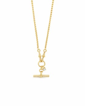 Absolute Jewellery NECKLACE GOLD T-BAR N2416GL