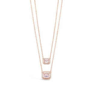 Absolute Jewellery Necklace Rose Gold &amp; Pink N2170PK