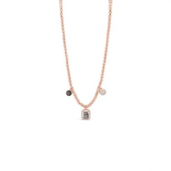Absolute Jewellery Necklace Rose/Hematite N2174BK