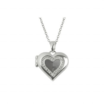 Indulgence Necklace Silver Crystal Heart