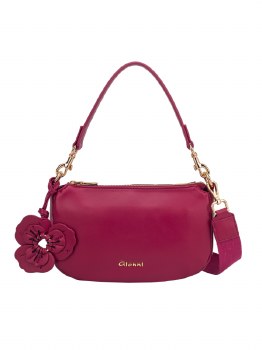 GIONNI HANDBAG ONYX CURVED SHOULDER BAG FUCHSIA