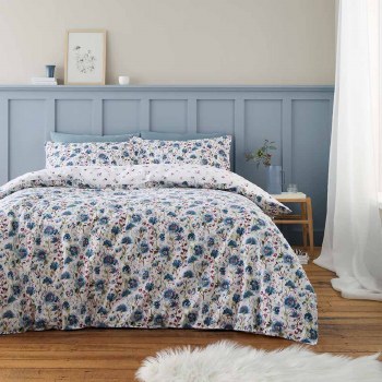Ophelia Floral Blue King Size Duvet