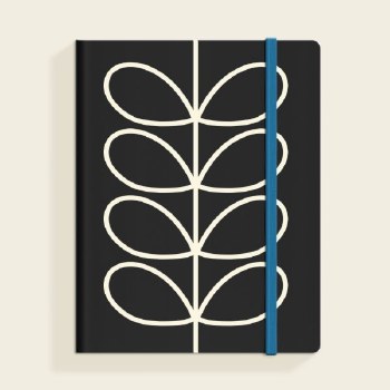 Orla Kiely A4 Notebook Linear Stem Grey