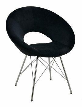 Tara Lane Oslo Velvet Chair Black