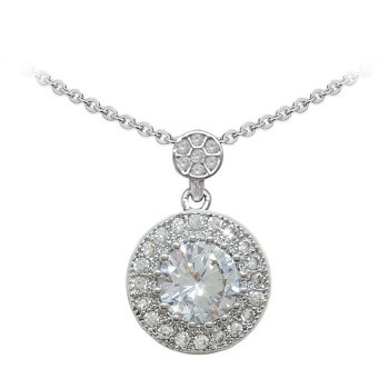 Tipperary Crystal Pave Silver Pendant