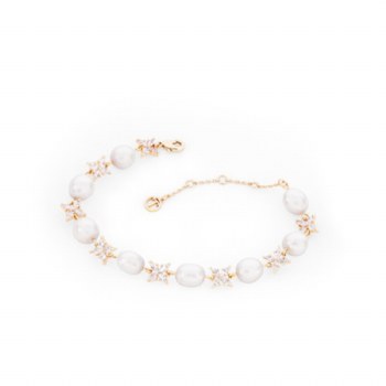 Tipperary Crystal Pearl &amp; CZ Bracelet Gold