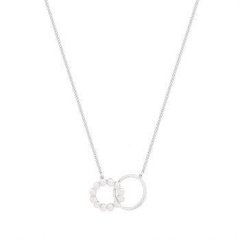Tipperary Crystal Pearl &amp; CZ Pendant Silver