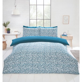 Pebble Beach Blue Double Duvet Set