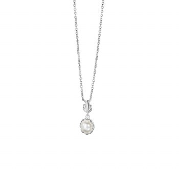 Newbridge Silverware Pendant Pearl Leaf
