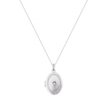 Tipperary Crystal Pendant Silver Heart Locket