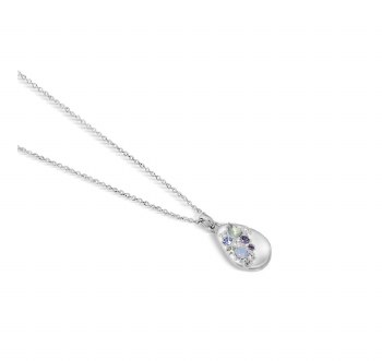 Newbridge Silverware Pendant Small Blue &amp; Clear Sto