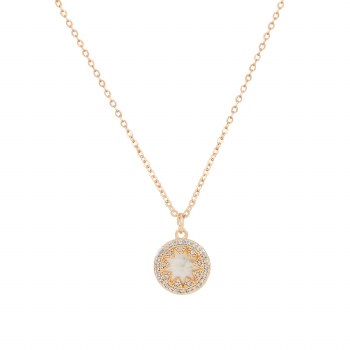Tipperary Crystal Pendant Star Mother of Pearl Gold