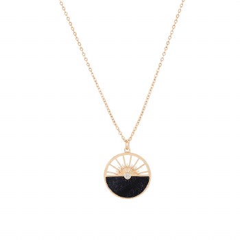 Tipperary Crystal Pendant Sunrise Soleil Gold