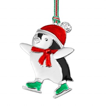 Newbridge Silverware Penguin with Green Boots Chrismas Decoration