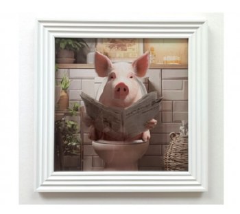 Grange Living Pig reading Bathroom 40*40cm