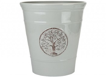 Planter Tree of Life Grey 30cm Plastic