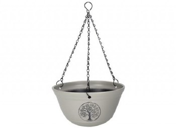 Planter Tree of Life Grey Hanging Basket