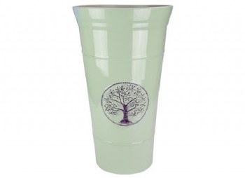 Planter Tree of Life Tall Green Plastic