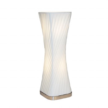 Straits Pleated Table Lamp White 60cm