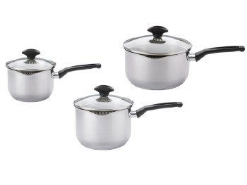 Prestige Strain Saucepan 3pc