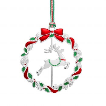 Newbridge Silverware Reindeer Wreath Christmas Tree