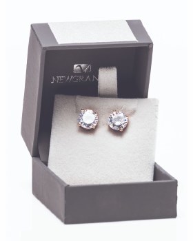 Newgrange Living Rose Gold Stone Earrings