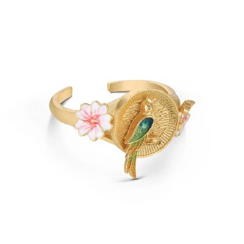 Newbridge Silverware Ring GD Bird with Pink Floral