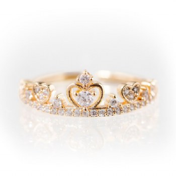Newbridge Silverware Ring Gold Crown Ring