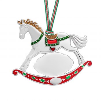 Newbridge Silverware Rocking Horse Christmas Tree Decoration