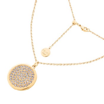 Tipperary Crystal ROMI GOLD PAVE DISC PENDANT