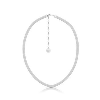 Tipperary Crystal  ROMI HERRINGBONE CHAIN NECKLACE SILVER