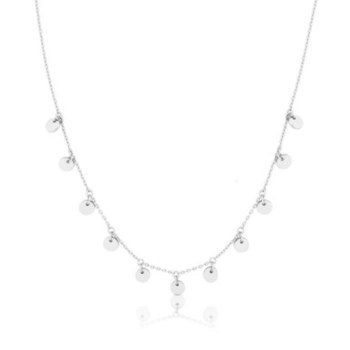 Tipperary Crystal  ROMI MINI DISC CHAIN NECKLACE SILVER