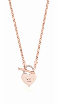 Tipperary Crystal Romi Rose Gold HEART NECKLACE