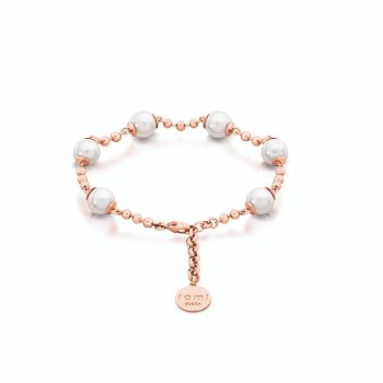Tipperary Crystal Romi Rose Gold Pearl &amp; Chain Bracelet