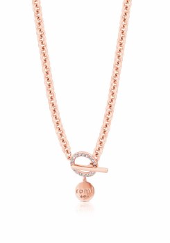 Tipperary Crystal Romi Rose Gold Bar Necklace