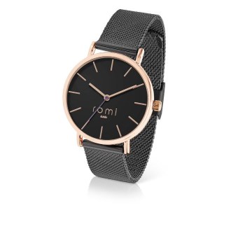 Tipperary Crystal Romi Watch Black Mesh Strap &amp; Black Face