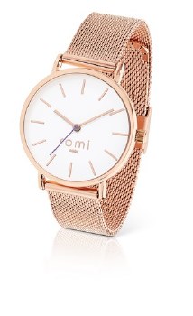 Tipperary Crystal Romi Watch White Face Rose Gold Mesh