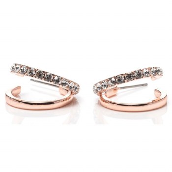 Newgrange Living Rose Gold Double Loop Earrings