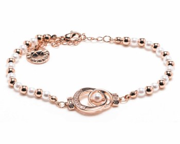 Newgrange Living Rosegold with Pearls Bracelet