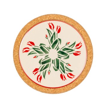 Nicholas Mosse Round Trivet Red Blooms