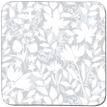 Denby S/6 Grey Floral Coasters
