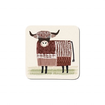 Denby Highland Cow Coasters Set of 6