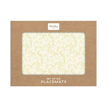 Denby Jasmine Gold Motif Placemats Set of 6