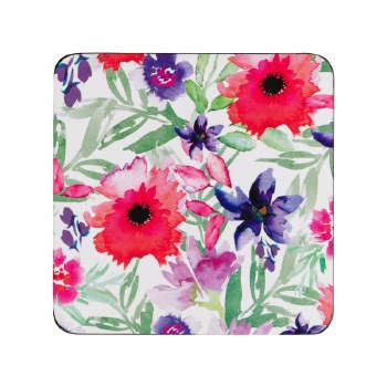 Denby Set of 6 Watercolour Floral Coasters