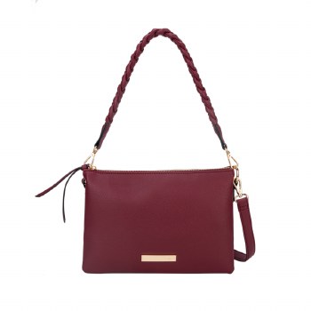 Dice Handbags Sapphire Burgundy Ziptop Bag