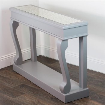 Scroll Console Table Mink Mirror 120cm